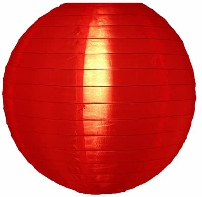 5 x Rot Lampions Nylon 25 cm von Lampion-Lampionnen