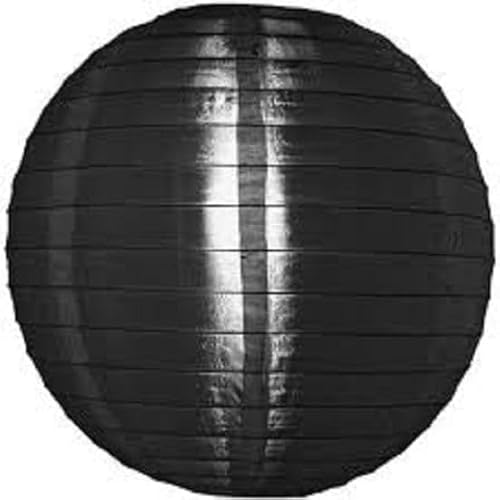 5 x Schwarz Lampions Nylon 35 cm von Lampion-Lampionnen