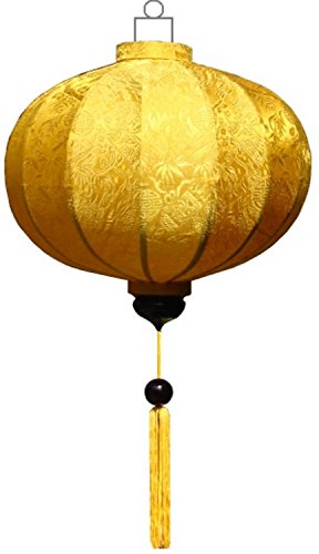 Lampionsenzo Vietnamesische Seide Lampion Rund Gelb by Lampionsenzo Vietnamesische Seide Lampion Rund Gelb by von Lampionsenzo