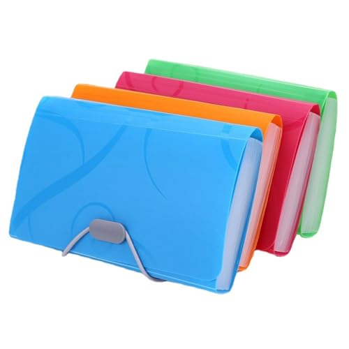 Akkordeon -Datei Organizer 4 -Pack - 6, 9 x 4, 3 Zoll Erweiterungsordner mit 13 Taschen und Seilen für Quittungen, Karten, Ticketspeicher Akkordeon -Datei Organizer 4 -Pack - 6, 9 x 4, 3 Zoll Erweiterungsordner mit 13 Taschen und Seilen für Quittungen, Karten, Ticketspeicher von Lamppdcor