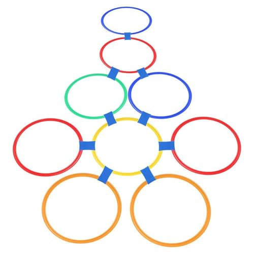 Lamppdcor 10pcs Kids Rings Hopscotch-Ringe, mehrfarbige Plastik-Runde runde Reifen mit 10 Anschlüssen für Kleinkinder im Freien im Freien in der Outdoor-Bruttomotorik Lamppdcor 10pcs Kids Rings Hopscotch-Ringe, mehrfarbige Plastik-Runde runde Reifen mit 10 Anschlüssen für Kleinkinder im Freien im Freien in der Outdoor-Bruttomotorik von Lamppdcor
