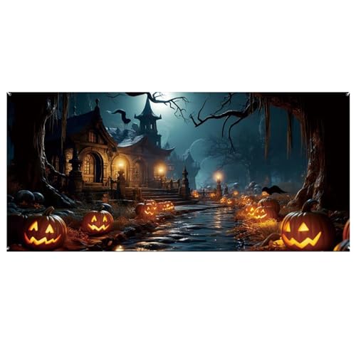 Lamppdcor 16x7 ft Halloween Garagentor Banner Gruseliger Graveyard Fade Resistant Hängende Kulisse mit Grommets Halloween Decor Lamppdcor 16x7 ft Halloween Garagentor Banner Gruseliger Graveyard Fade Resistant Hängende Kulisse mit Grommets Halloween Decor von Lamppdcor
