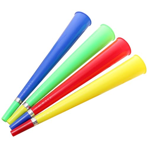 Lamppdcor 4 PCs Plastikstadion Party Blowers Kinder Trompetengeräuschhersteller für Fußballspiele zufällige Farbe von Lamppdcor