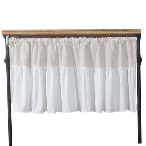 Lamppdcor 59x24 -Zoll -Fenstervalancen, rustikale Bauernhaus -Stangentasche Boho Küchenvorhänge für Esszimmer Wohnzimmer Café von Lamppdcor