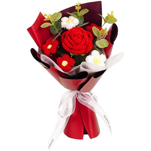 Lamppdcor Häkelnblumen, kreativer Häkelblumenstrauß, fertiggestellte künstliche gestrickte Blumen, Exquisite Häkelblume, künstliche Blumen Lamppdcor Häkelnblumen, kreativer Häkelblumenstrauß, fertiggestellte künstliche gestrickte Blumen, Exquisite Häkelblume, künstliche Blumen von Lamppdcor