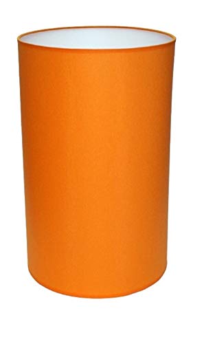 Lampenschirm 250x400mm Durchmesser unten x Durchmesser oben x Höhe | Baumwolle orange | Unter E27 Fassung (groß) | Für Tisch-, Boden- und Pendelleuchten. (Orange) | Lampenschirm 25x40cm von LampyAbazury.com