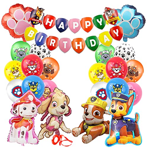 Geburtstag Deko, Luftballon Set, 32pcs Children's Birthday Decoration, Happy Birthday Banner Folienballon Geburtstag Party Deko, Geburtstagsdeko für Jungen und Mädchen von Lamuliya