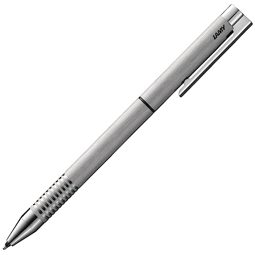 LAMY st twin pen Multifunktionsschreibgerät 645 – Schreiber aus Edelstahl mit integrierter Clip-Drücker-Einheit – Kugelschreiber-Mine M 21 schwarz – Strichbreite M / Druckbleistift Mine M 41 (0,5) HB von Lamy