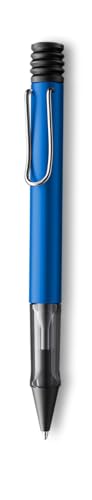 LAMY AL-star Kugelschreiber 228 – Kuli aus Aluminium in der Farbe Dunkelblau mit transparentem Griffstück und verchromtem Metallclip – Mit Großraummine – Strichbreite M von Lamy
