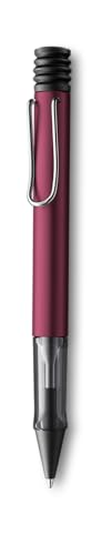 LAMY AL-star Kugelschreiber 229 – Kuli aus Aluminium in der Farbe Schwarz-Violett mit transparentem Griffstück und verchromtem Metallclip – Mit Großraummine – Strichbreite M von Lamy