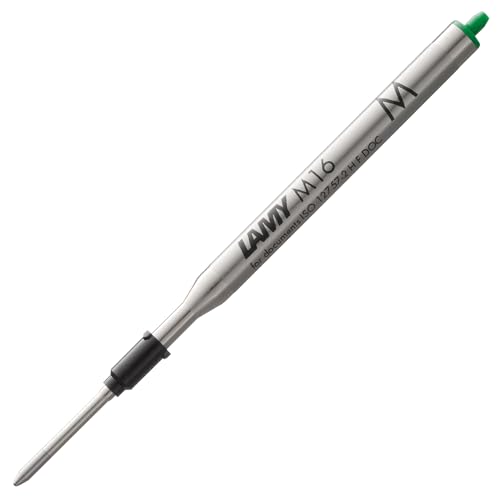 LAMY M16 Kugelschreiber-Großraummine aus Metall - Original Ersatzmine für alle Lamy Kugelschreiber Modelle - dokumentenecht - Strichbreite Mittel in Tintenfarbe grün LAMY M16 Kugelschreiber-Großraummine aus Metall - Original Ersatzmine für alle Lamy Kugelschreiber Modelle - dokumentenecht - Strichbreite Mittel in Tintenfarbe grün von Lamy