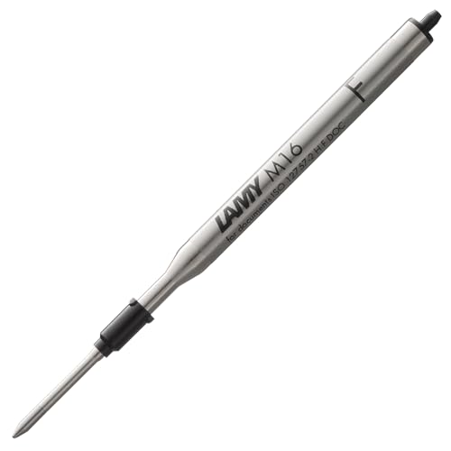 LAMY M16 Kugelschreiber-Großraummine aus Metall - Original Ersatzmine für alle Lamy Kugelschreiber Modelle - dokumentenecht - Strichbreite Fein in Tintenfarbe schwarz von Lamy