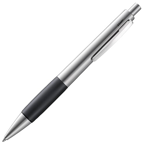 Lamy accent Kugelschreiber 296 – Aluminiumfarbener Kuli mit austauschbarem Kautschukgriffstück – Mit Großraummine – S... von Lamy