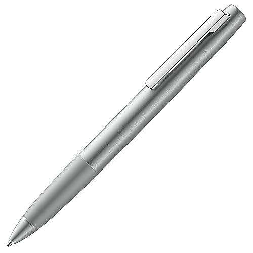 LAMY aion Kugelschreiber 277 – Einzigartiger Kuli aus Aluminium in der Farbe Olive-Silber, seidenmatt mit Drehmechanik – Mit Großraummine – Strichbreite M von Lamy