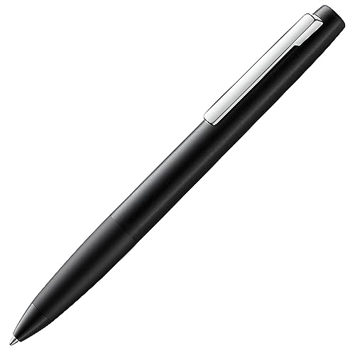 LAMY aion Kugelschreiber 277 – Einzigartiger Kuli aus Aluminium in der Farbe Schwarz, seidenmatt mit Drehmechanik – Mit Großraummine – Strichbreite M, 1 Stück (1er Pack) von Lamy