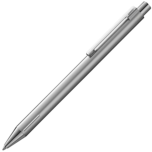 LAMY econ Kugelschreiber 240 – Kuli aus Edelstahl, mit Metallspitze – Mit Großraummine – Strichbreite M von Lamy