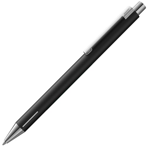 Lamy econ Kugelschreiber 240 aus Edelstahl in black matt und markant gebogenem Clip, inkl. Großraummine M 16 schwarz Strichbreite M von Lamy
