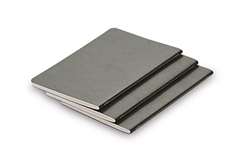 LAMY paper Booklets (3er Set) 810 – Format DIN A6 (102 x 144 mm) mit silbergrauem Cover, Lamy-Lineatur und 64 Seiten von Lamy