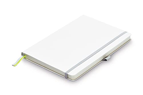 LAMY paper Softcover A5 Notizbuch 810 Format DIN A5 (145 x 210 mm) in Weiß mit Lamy-Lineatur, 192 Seiten und elastischem Verschlussband white von Lamy