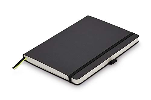 LAMY paper Softcover A5 Notizbuch 810 – Format DIN A5 (145 x 210 mm) in schwarz mit Lamy-Lineatur, 192 Seiten und elastischem Verschlussband von Lamy