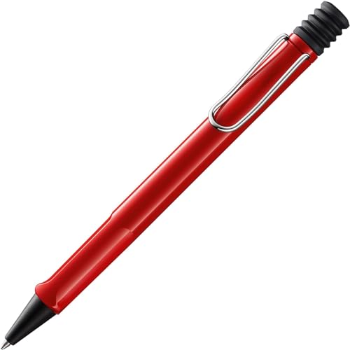 LAMY safari Kugelschreiber 216 – Moderner Kuli in der Farbe Rot mit Griffmulden, verchromtem Metallclip und zeitlosem... von Lamy