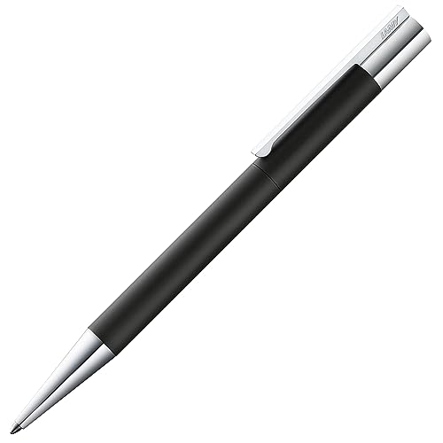 LAMY scala Kugelschreiber 280 – Kuli aus Edelstahl in der Farbe Schwarz, strichmattiert mit Drehmechanik – Mit Großra... von Lamy