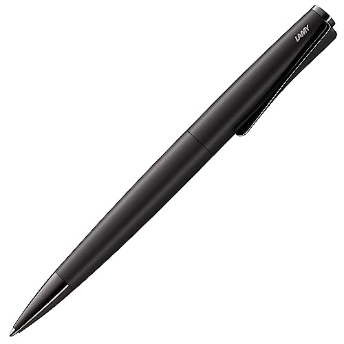 Lamy studio lx-all-black Kugelschreiber – universeller Kuli in elegantem Gehäuse aus Edelstahl – mit propellerförmigem Clip – inkl. Großraummine M 16 in Stichbreite M in schwarz Lamy studio lx-all-black Kugelschreiber – universeller Kuli in elegantem Gehäuse aus Edelstahl – mit propellerförmigem Clip – inkl. Großraummine M 16 in Stichbreite M in schwarz von Lamy