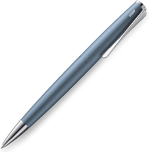 Lamy 1234856 studio Kugelschreiber 266 – Zeitloser Kuli in der Farbe Glacier aus rostfreiem Edelstahl und propellerförmigem Clip – Stichbreite M von Lamy