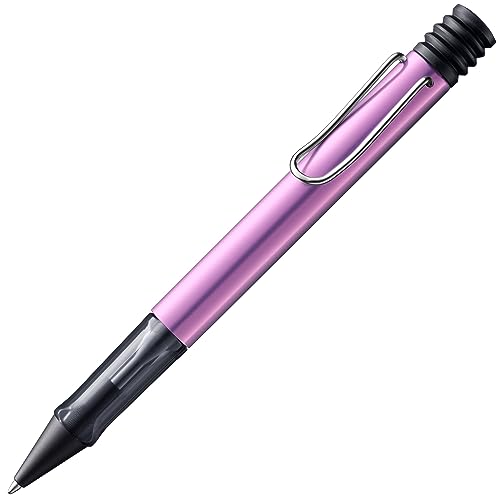Lamy AL-star leichter Kugelschreiber 2D3 aus Aluminium in lilac mit ergonomischem Griff und selbstfederndem Metallclip, inkl. Großraummine M 16 M von Lamy
