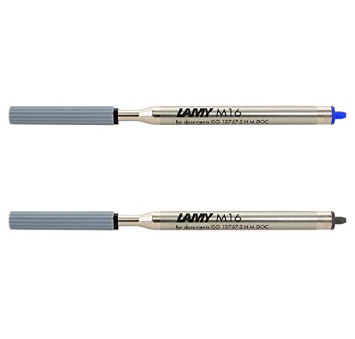 Lamy M16 Kugelschreiber-Großraummine, Strichbreite: F / gemischtes Set (1 x Blau + 1 x Schwarz) von Lamy