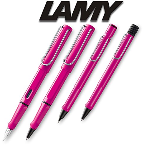 Lamy Safari Set [Füller + Kugelschreiber + Tintenroller + Bleistift] (nur Stifte, Pink) von Lamy