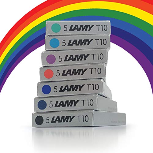 Lamy T10 Füllfederhalter Tintenpatronen,Nachfüllpackung für alle Lamy Füllfederhalter,1 Packung jeder Farbe,7 Stück,35 Patronen mehrfarbig von Lamy