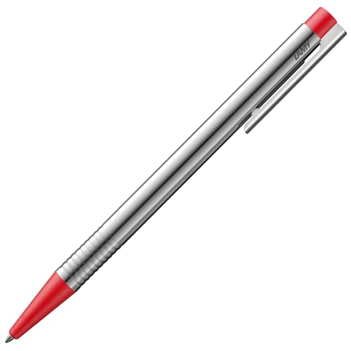 Lamy logo matt red Kugelschreiber - zeitloser Kuli in einem eleganten & robusten Gehäuse aus Edelstahl – inkl. Großraummine M 16 in Strichbreite M in blau Lamy logo matt red Kugelschreiber - zeitloser Kuli in einem eleganten & robusten Gehäuse aus Edelstahl – inkl. Großraummine M 16 in Strichbreite M in blau von Lamy