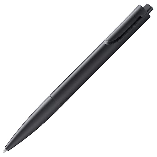 Lamy noto black Kugelschreiber - puristischer Kuli mit Gehäuse aus Kunststoff in Dreiecksform - Clip entsteht aus der Gehäusekontur - inkl. Großraummine M 16 in Strichbreite M in schwarz von Lamy
