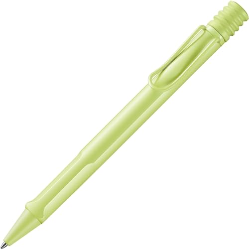 Lamy safari moderner Kugelschreiber 2D0 aus robustem Kunststoff in hellgrün mit ergonomischem Griff und selbstfederndem Metallclip, inkl. Großraummine M 16 M schwarz von Lamy