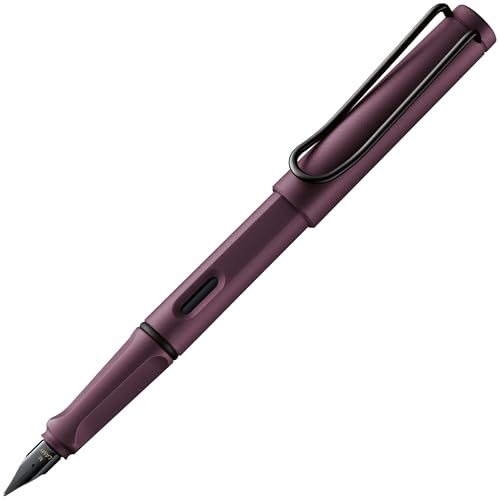 Lamy safari scarlet Füller - Füllhalter mit ergonomischem Griff & polierter Stahlfeder in Strichbreite M - robuster ASA-Kunststoff - inkl. Tintenpatrone T 10 blau - Rechtshänder von Lamy