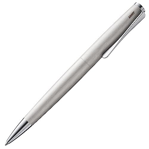 Lamy studio brushed Kugelschreiber – universeller Kuli in elegantem Gehäuse aus Edelstahl – mit propellerförmigem Clip – inkl. Großraummine M 16 in Stichbreite M in schwarz Lamy studio brushed Kugelschreiber – universeller Kuli in elegantem Gehäuse aus Edelstahl – mit propellerförmigem Clip – inkl. Großraummine M 16 in Stichbreite M in schwarz von Lamy