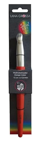 Lana Grossa Häkelnadel Design mit Soft-Griff Stärke 12,0 - Rot Lana Grossa Häkelnadel Design mit Soft-Griff Stärke 12,0 - Rot von Lana Grossa