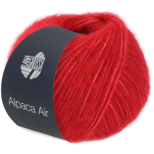 LANA GROSSA Alpaca Air | Leichtes Alpaka-Schlauchgarn | Handstrickgarn aus 62% Alpaka (Baby), 27% Polyamid & 11% Schurwolle (Merino Fein) | 50g Wolle zum Stricken & Häkeln | 140m Garn von Lana Grossa