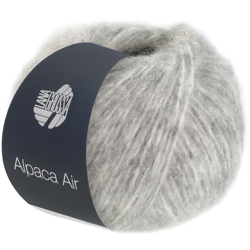 LANA GROSSA Alpaca Air | Leichtes Alpaka-Schlauchgarn | Handstrickgarn aus 62% Alpaka (Baby), 27% Polyamid & 11% Schurwolle (Merino Fein) | 50g Wolle zum Stricken & Häkeln | 140m Garn von Lana Grossa
