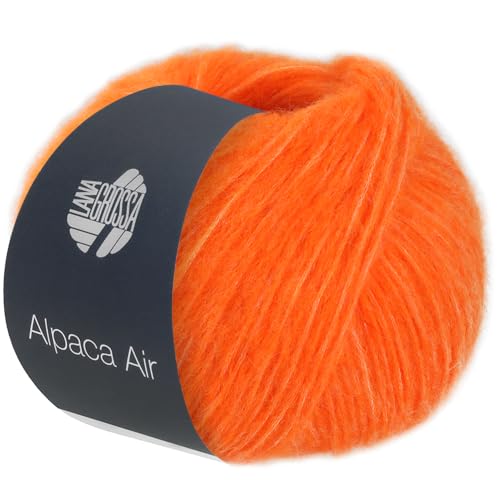LANA GROSSA Alpaca Air | Leichtes Alpaka-Schlauchgarn | Handstrickgarn aus 62% Alpaka (Baby), 27% Polyamid & 11% Schurwolle (Merino Fein) | 50g Wolle zum Stricken & Häkeln | 140m Garn 8 von Lana Grossa