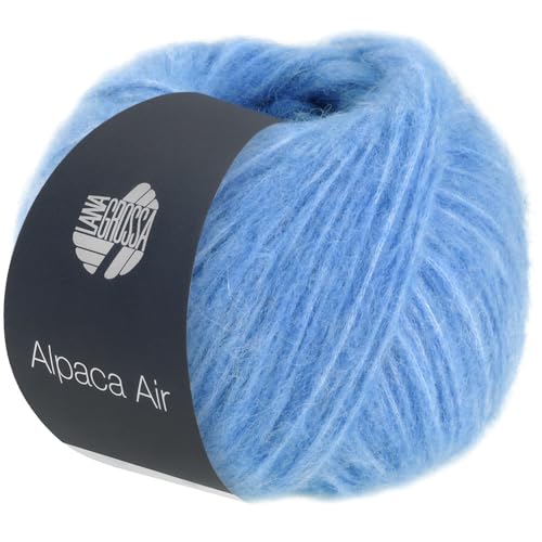 LANA GROSSA Alpaca Air | Leichtes Alpaka-Schlauchgarn | Handstrickgarn aus 62% Alpaka (Baby), 27% Polyamid & 11% Schurwolle (Merino Fein) | 50g Wolle zum Stricken & Häkeln | 140m Garn von Lana Grossa