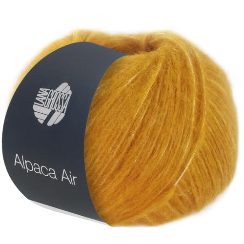 LANA GROSSA Alpaca Air | Leichtes Alpaka-Schlauchgarn | Handstrickgarn aus 62% Alpaka (Baby), 27% Polyamid & 11% Schurwolle (Merino Fein) | 50g Wolle zum Stricken & Häkeln | 140m Garn 2 von Lana Grossa