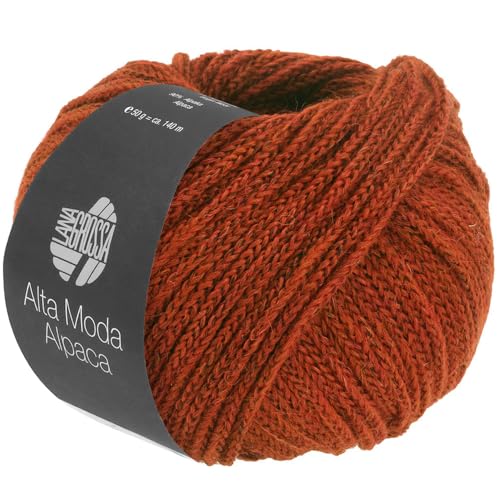 LANA GROSSA Alta Moda Alpaca | Kettengarn aus Alpaka (Baby) | Handstrickgarn aus 90% Alpaka (Baby), 5% Schurwolle (Merino) & 5% Polyamid | 50g Wolle zum Stricken & Häkeln | 140m Garn 95 von Lana Grossa