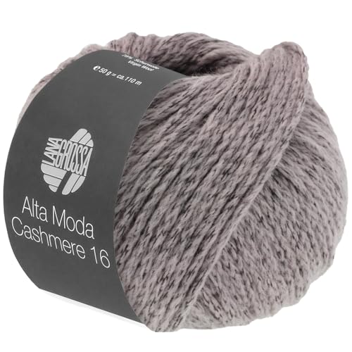 LANA GROSSA Alta Moda Cashmere 16 | Feinste 16 Mikron Merinowolle mit Kaschmiranteil | Handstrickgarn aus 78% Schurwolle (Merino), 12% Kaschmir & 10% Polyamid (Nylon) | 50g zum Stricken | 110m Garn von Lana Grossa