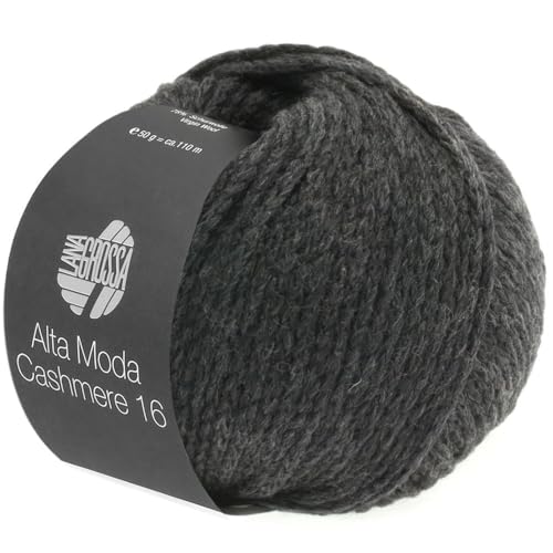 LANA GROSSA Alta Moda Cashmere 16 | Feinste 16 Mikron Merinowolle mit Kaschmiranteil | Handstrickgarn aus 78% Schurwolle (Merino), 12% Kaschmir & 10% Polyamid (Nylon) | 50g zum Stricken | 110m Garn von Lana Grossa