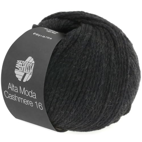 LANA GROSSA Alta Moda Cashmere 16 | Feinste 16 Mikron Merinowolle mit Kaschmiranteil | Handstrickgarn aus 78% Schurwolle (Merino), 12% Kaschmir & 10% Polyamid (Nylon) | 50g zum Stricken | 110m Garn von Lana Grossa