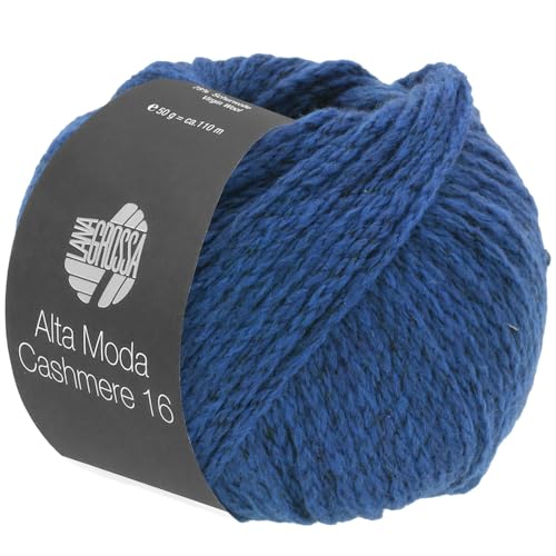 LANA GROSSA Alta Moda Cashmere 16 | Feinste 16 Mikron Merinowolle mit Kaschmiranteil | Handstrickgarn aus 78% Schurwolle (Merino) 12% Kaschmir & 10% Polyamid (Nylon) | 50g zum Stricken | 110m Garn 56 von Lana Grossa
