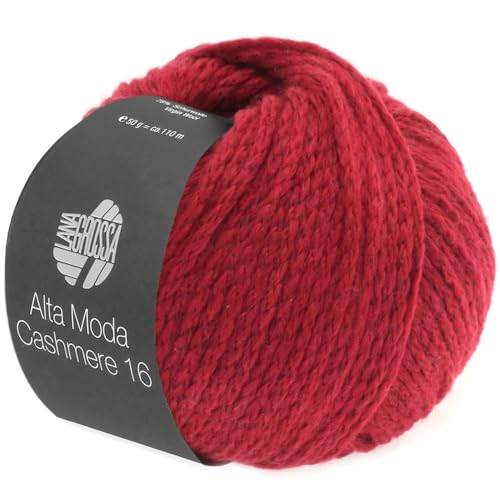 LANA GROSSA Alta Moda Cashmere 16 | Feinste 16 Mikron Merinowolle mit Kaschmiranteil | Handstrickgarn aus 78% Schurwolle (Merino) 12% Kaschmir & 10% Polyamid (Nylon) | 50g zum Stricken | 110m Garn 10 von Lana Grossa
