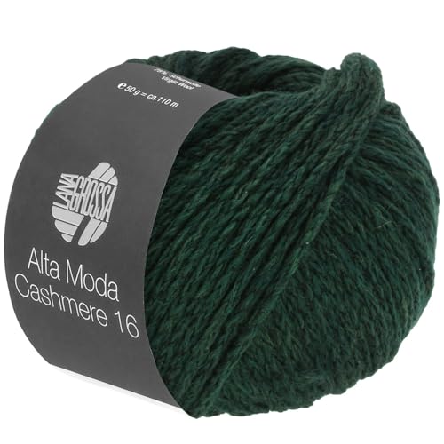 LANA GROSSA Alta Moda Cashmere 16 | Feinste 16 Mikron Merinowolle mit Kaschmiranteil | Handstrickgarn aus 78% Schurwolle (Merino), 12% Kaschmir & 10% Polyamid (Nylon) | 50g zum Stricken | 110m Garn von Lana Grossa